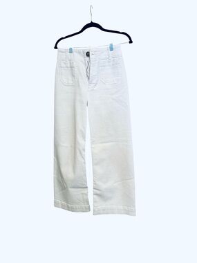 Maeve Women's White Wide-Leg Jeans